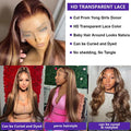 13x6 Extra Wide HD Lace P4/27 Highlight Straight Wig 200% High Density Silky Long Hair 13x4 Optional 16-40 Inch Pre Plucked Natural Hairline Glueless Wig