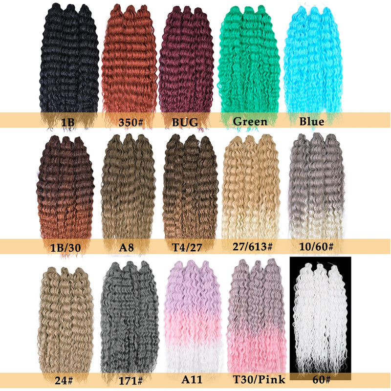 Loose Wave Braiding Hair Extensions 24" Synthetic Spiral Curls Braids Hair Pre Stretched Bouncy Braid French Curls Braiding Hair