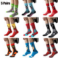 5 Pairs Marvel Socks Funny Men Anime Spider Man Iron | SAMAG