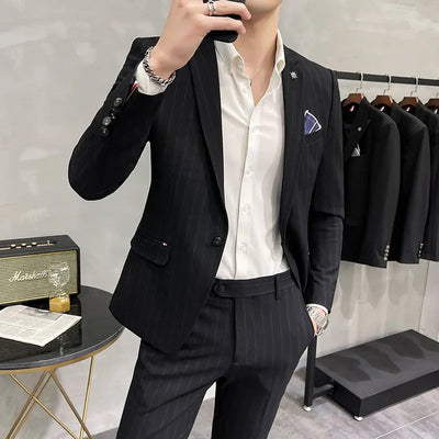 Men's High-Quality Two-Piece Wedding Suit Business Casual | SAMAG