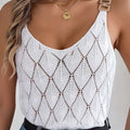 VigoCasey 2026 Summer Lady Bodycon Strap Top Women Sexy Hollow Knit Vest Female Off Shoulder Sleeveless Casual Tops Clothes