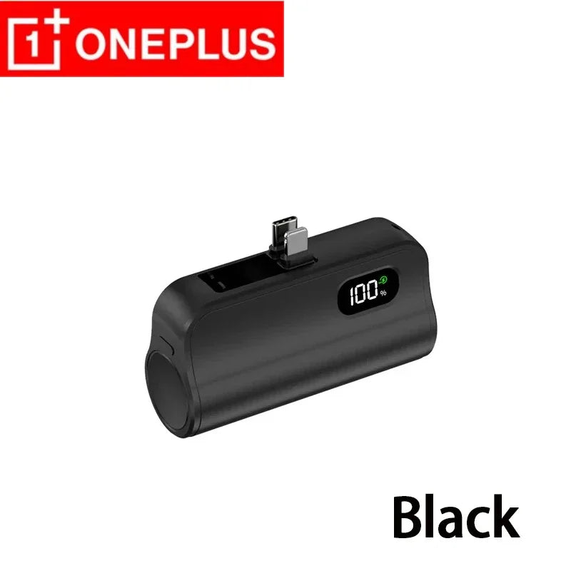 ONEPLUS Mini Power Bank 2-in-1 Large Capacity Fast Digital Display Portable Fast Charging External Battery for Iphone 50000mAh