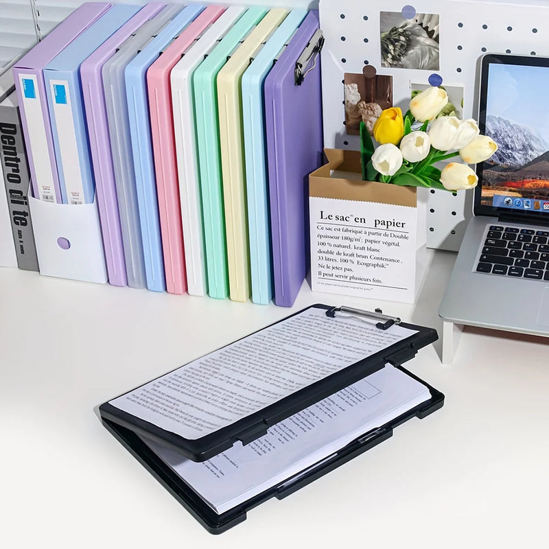 1pc A4 Writing Board File Box, 2-in-1 A4 Document and Photo Multifunctional Storage Box, Portable Organization Tool for Office