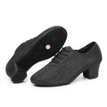 Women Dance Shoes Knitted Teacher Shoes Soft sole Low Heel Latin Training Shoes Ballet Dance Shoes Jazz Ballroom Sneakers Girls