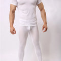 Warm Men Long Johns Ice Silky Ultra-Thin Thermal Underwear Men Underwear Long Johns Men Tops and Pants Set Long Johns Nightwear