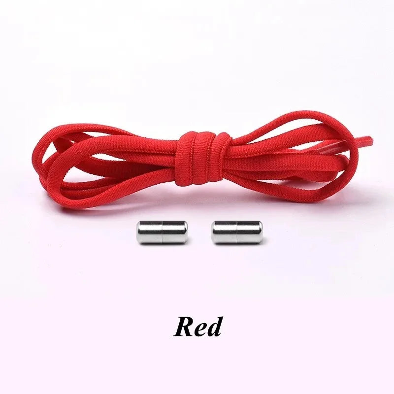 NEW Elastic Shoe Laces Sneakers Shoelace No Tie Shoelaces Metal Lock Lazy Laces for Kids and Adult One Size Fits All Shoe