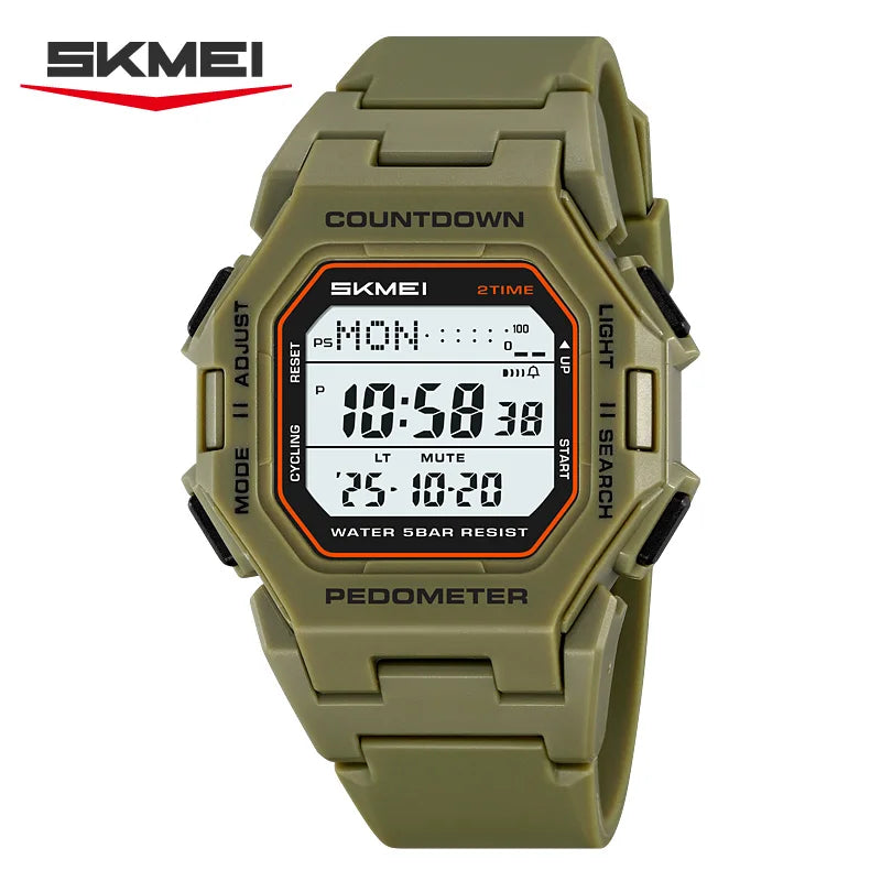 2596 Men Electronic Watch Fashion Alarm Clock Calendar Chronograph Luminous Digital Watches for Man - Visuel 10 | SAMAG