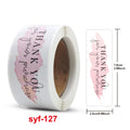 120Pcs Roll Creative DIY Flower Thank You Stickers for Handmade Products Stationery Business Envelope Lable for Gifts 1x3inch