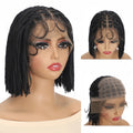Synthetic Crochet Braids Wig for Black Women Short Wigs with Baby Hair 13*4 Lace Frontal Braiding Hair Black Glueless Wig