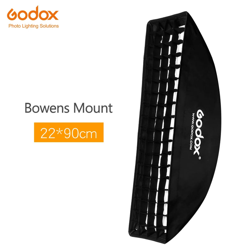 Godox Softbox 22x90cm 9'x 35' Honeycomb Grid Portable Rectangular Softbox Soft Box with Bowens Mount for Studio Flash