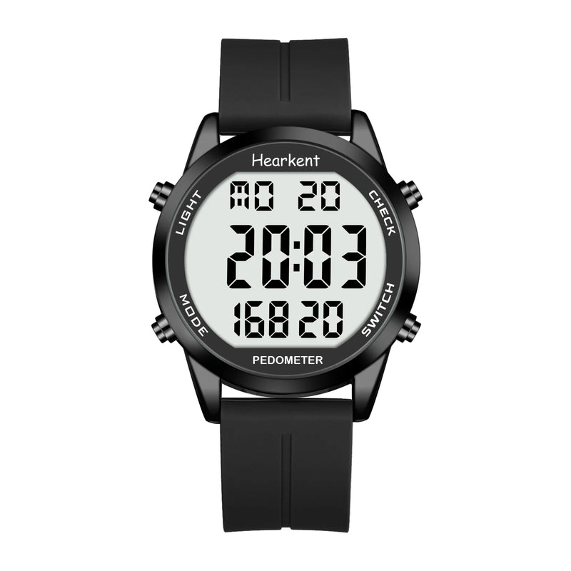 Hearkent Pedometer Watch Men's Digital Watch No Bluetooth Sport Watches Step Calories Counter Walking Fitness Tracker Wristwatch