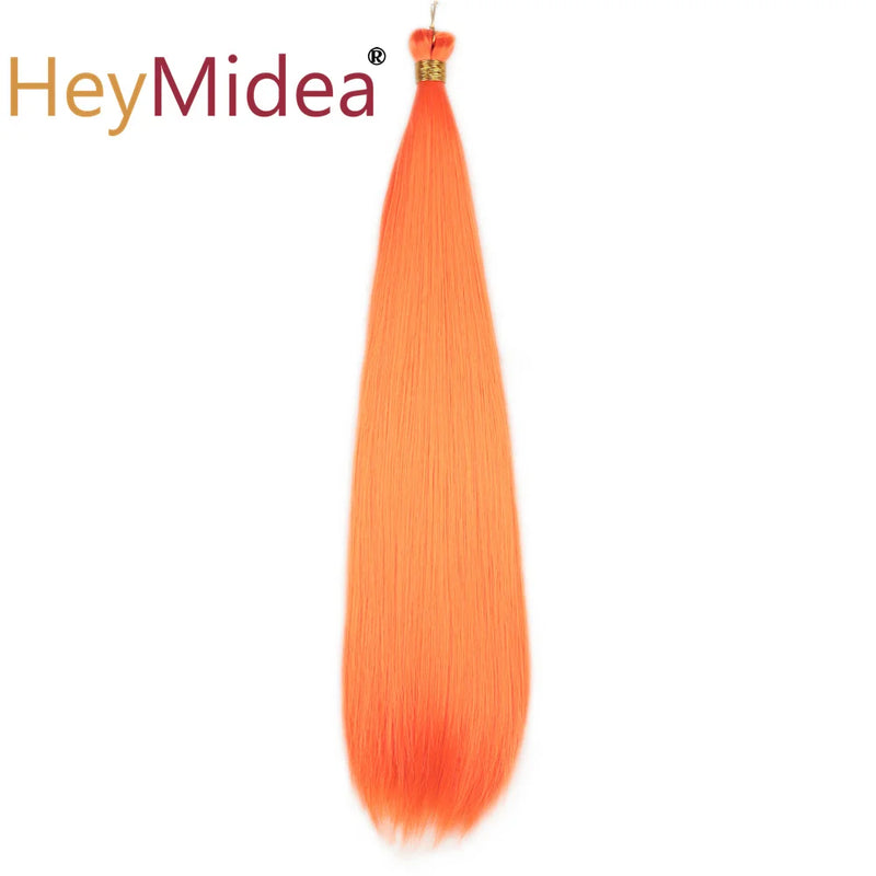 22-28Inch Straight Pony Hair Bundles Crochet Braids Hair Silky Colorful Synthetic Braiding Hair Ombre Synthetic Hair For Women