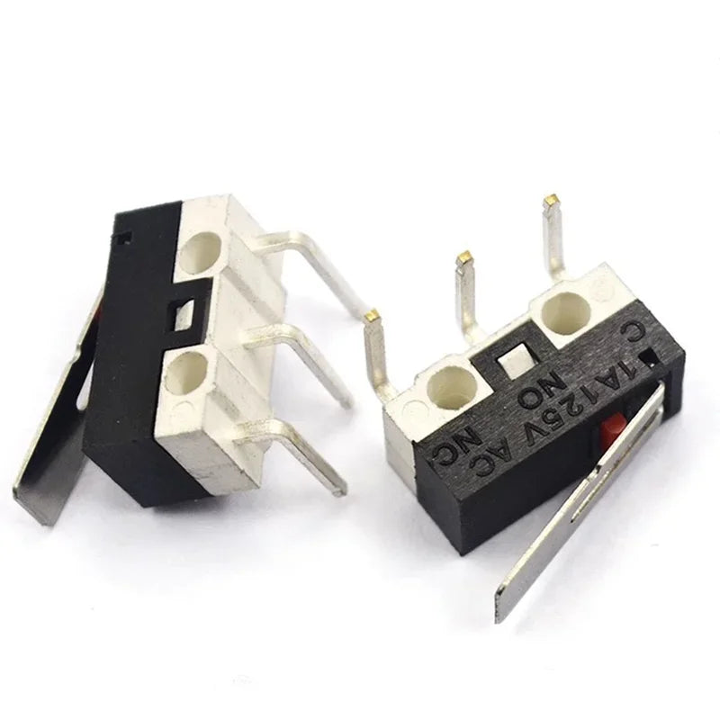 20/100/1000Pcs 3Pin Micro Limit Switch SPDT Momentary Push Button Switch 1A/125V Mouse Switch with Handle Roller