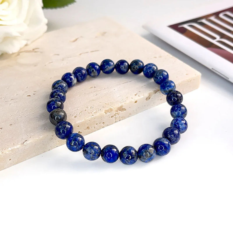 Natural Stone Beads Bracelet For Women Men Agate Crystal Quartzs Aquamarines Jades Jewelry Agates Elastic Bangle Bracelets 6 8mm