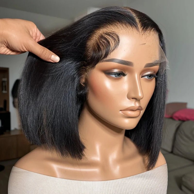 13X6 Hot Sale Glueless Wigs 13x4 Short Bob Bone Straight Best 100% Human Hair Wig for Women Ready To Wear Go Lace Frontal Wigs