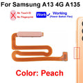 Fingerprint Sensor Touch ID Connector Flex Cable With Power Button For Samsung Galaxy A13 4G 5G A135 A136 Parts