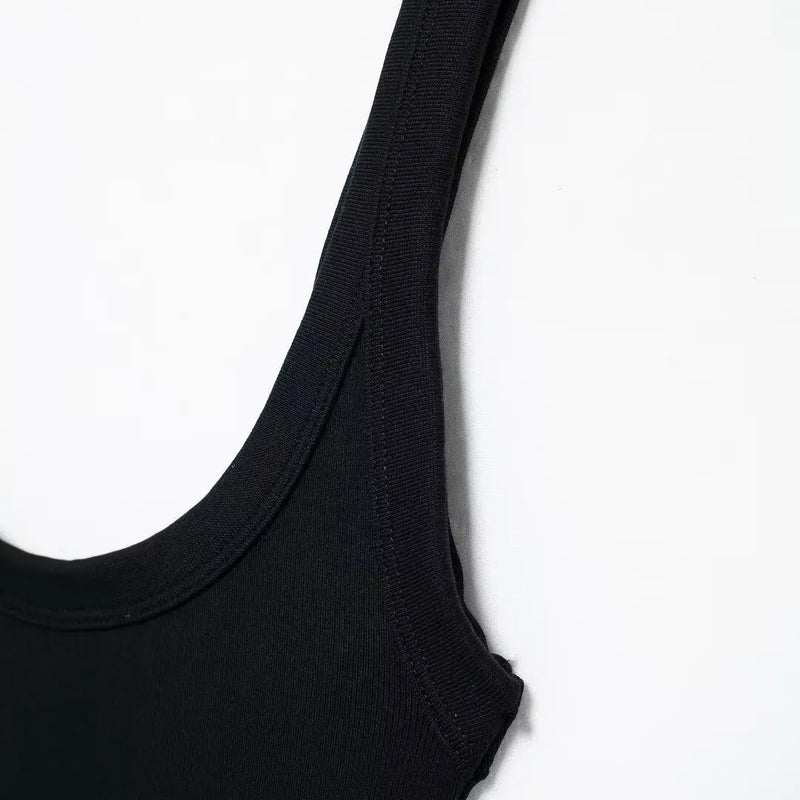 Women's Skinny Ribbed Bodysuits O Neck Straps Snap-Button Sexy Fashion Female Playsuits Comfortable Stretchy Clothing