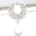 New 25 * 45 mm Alloy Flower Board Rhinestone Pendant DIY - View 9 | SAMAG