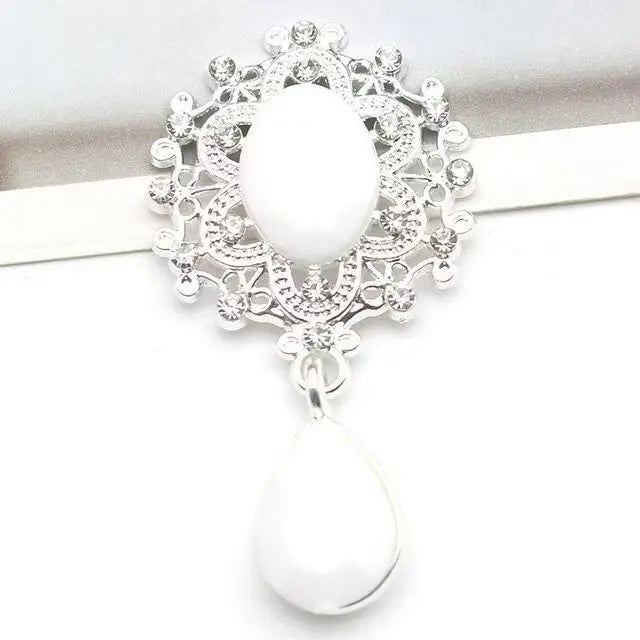 New 25 * 45 mm Alloy Flower Board Rhinestone Pendant DIY - View 9 | SAMAG