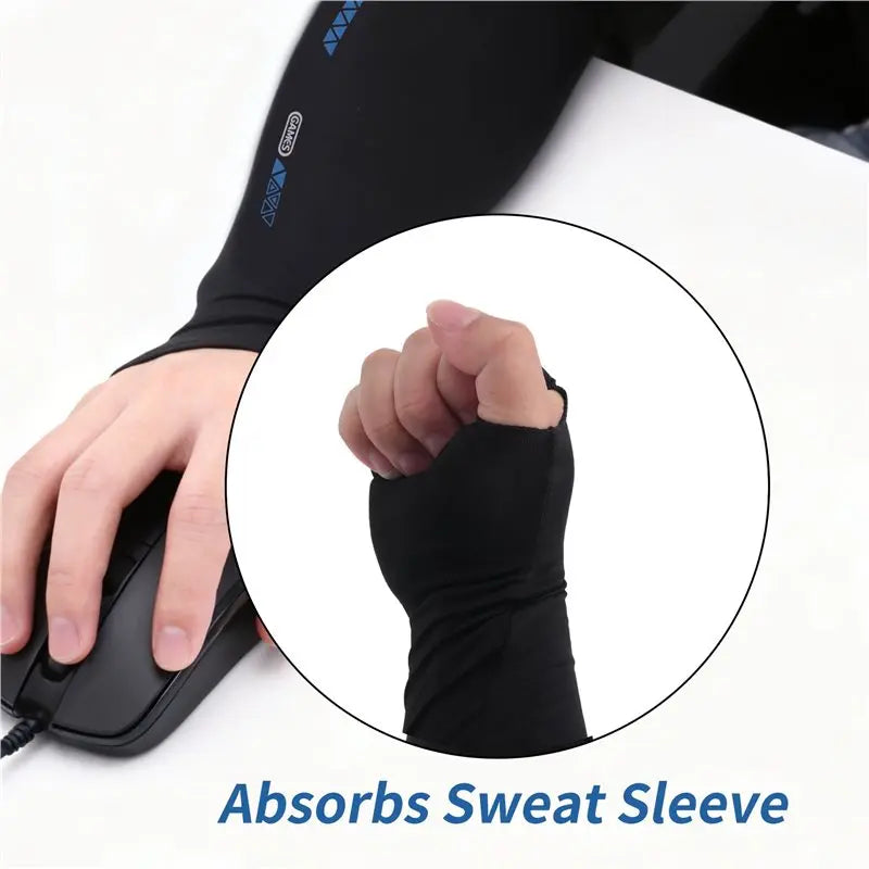!【Top Deals】Esports Sleeve For Gamers Reduces Friction, Absorbs Sweat, Cooling Effect With Thumbholes For Extended Gaming Sessio