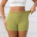 Ribbed Yoga Shorts Seamless High Waist Hip Lifting Elastic Breathable Quick Dry Fitness Running Casual Sports Bottoms for Women