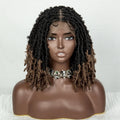 Synthetic Braided Bob Wigs Dreadlocks Lace Front Braiding Hair Wig Crochets Braids Wig Butterfly Locs Crochet Hair Wig for Women