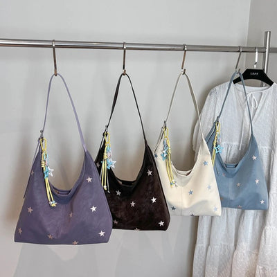 CEEKAY Star Embroidered Hobo Bag, Cute Shoulder | SAMAG