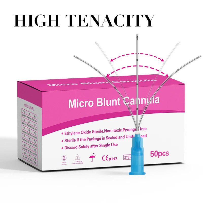 18G 22G 25G 27G 30G 25mm 38mm 50mm 70mm Micro Blunt Cannula for Filler Disposable Sterile Package Stainless Steel Blunt Needle