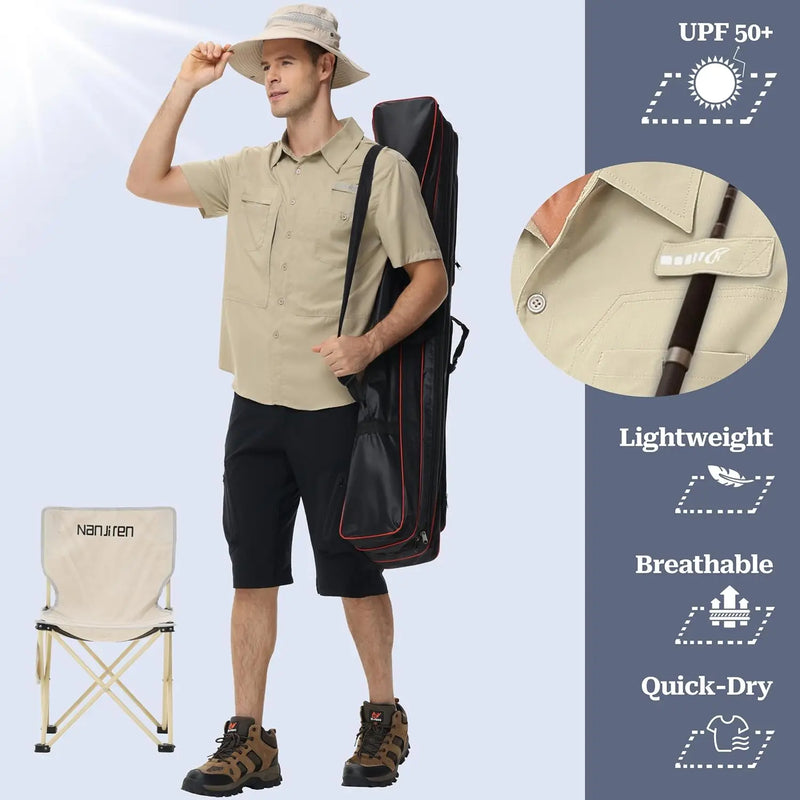 Summer Men's UPF 50+ Fishing Shirts, Lightweight | SAMAG