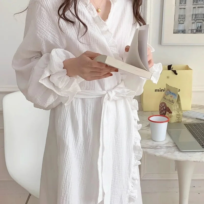 Simple Long-Sleeved Robe Female Spring and Autumn | SAMAG