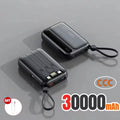 VIVO 500000mAh 120W Power Bank High Capacity 4 In1 Cables Intelligent Digital Display Light Portable Powerbank For iPhone Huawei