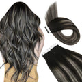 Ugeat Tape in Hair Extensions Human Hair Real Natural Brazilian Remy Hair Straight Seamless Skin Weft For Women Balayage 20P/40P