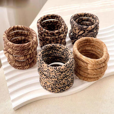Leopard Print High Elastic Hair Ties Scrunchie Women | SAMAG