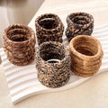 5pcs Leopard Print High Elastic Hair Ties Scrunchie Ties Women Girls High Elasticity Ponytail Holder Hair Rings Rope Accessories