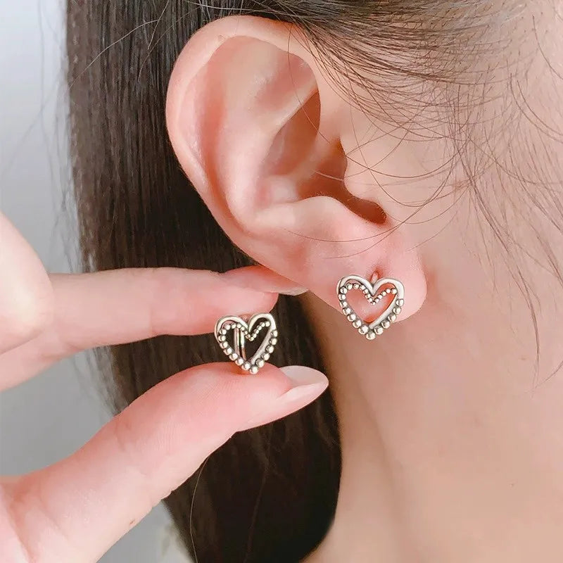VENTFILLE 925 Sterling Silve Star Hoop Earring for Women Zircon Geometry Wide Office Versatile Jewelry Birthday Gift Dropship