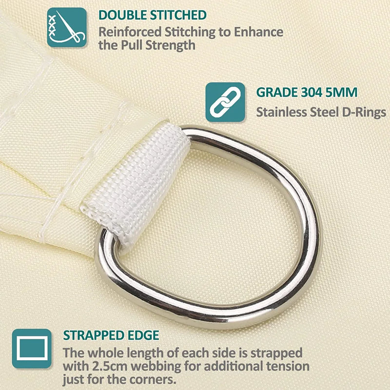 Waterproof Sun Shade Sail Canopy Rectangle UV Block | SAMAG