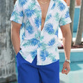 Men's Shirt Shorts Set Two Piece 3D Leaf Print Sleeve | SAMAG