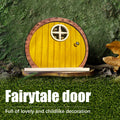 Garden Decor Fairy Door, Yard Tree Decor Wooden Miniature Dwarf Fairy Door Cute Outdoor Landscape Ornament Home Garden Art