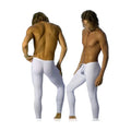 Free Shipping Male tTght-Fitting Basic Trousers Solid Color Legging 100% Cotton Long Johns Easy Care Anti-Winkle