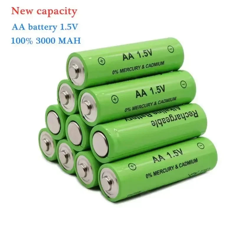 2026 AA AAA1.5V 3000mAh Rechargeable Battery  1.5 V  AA AAA Battery For Clocks Mice Computers Toys Replace Ni-Mh