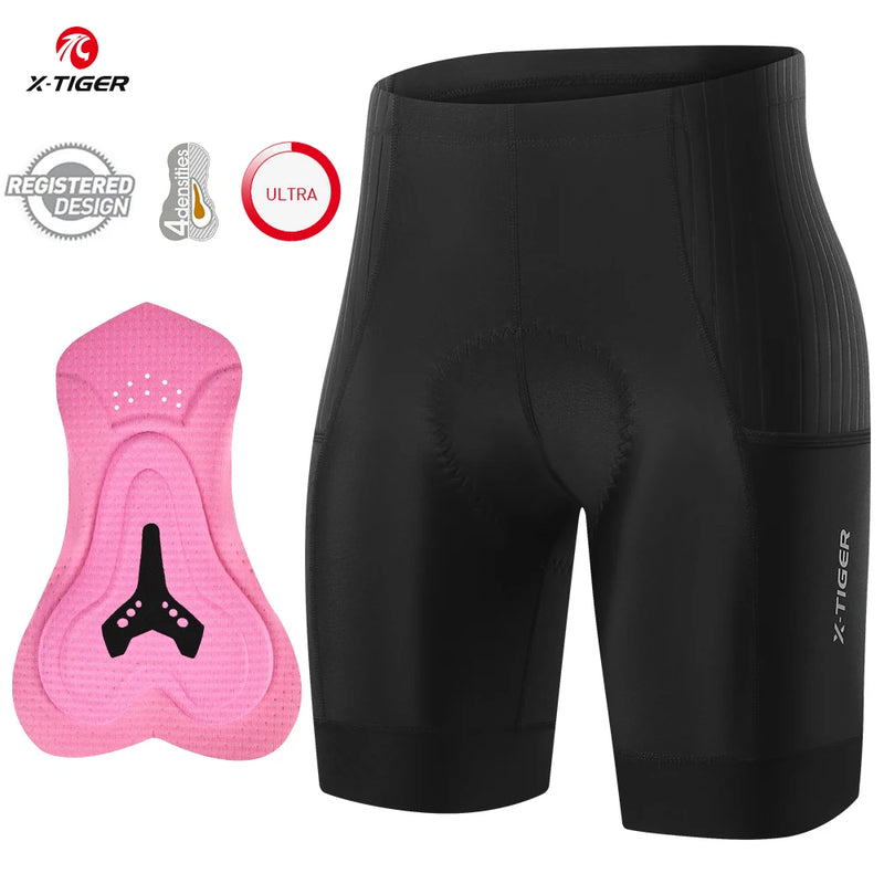 X-TIGER Women's Cycling Shorts 7 Hour Padded Mountain Road Bike Shorts Summer Breathable Bicycle Riding Shorts