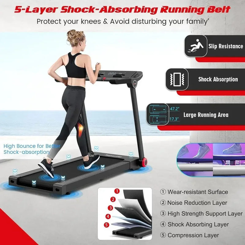Electric 3.75HP Folding Treadmill with 12 Programs, Smart | SAMAG