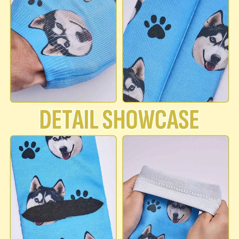 Custom Face Socks Personalized Photo Customizable Funny | SAMAG