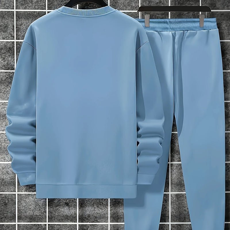 The new men's hoodie set for Spring and Autumn is a comfortable and soft streetwear collection with letter - View 2 | SAMAG
