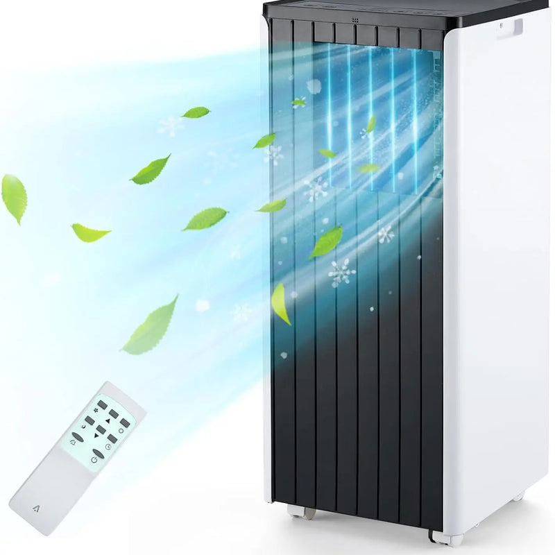 8000 BTU Portable Air Conditioner 3 in 1 Cool Dry Fan Portable AC Unit with Sleep Mode 24H Timer Remote Control Complete Window Vent Kit Portable Air Conditioner for Bedroom Apartment Up to 350 Sq Ft