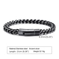 Stylish Stainless Steel Bali Foxtail Chain Bracelet for Men,Double Franco Link Chain Bracelets,Male Jewelry Gift for Dad Son