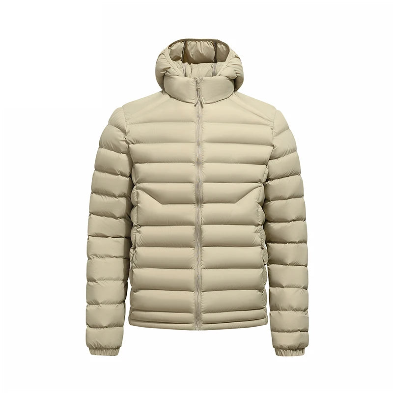 High-End Outdoor Cold-resistant Puffer Jacket Men Autumn Winter Seamless Heat-sealed Hooded Parkas Man Fashion Urban Down Coats