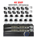32CH 4K 8MP Security Camera System 5MP Audio Record IP Camera Indoor Outdoor Waterproof POE Home CCTV Video Surveillance Kit