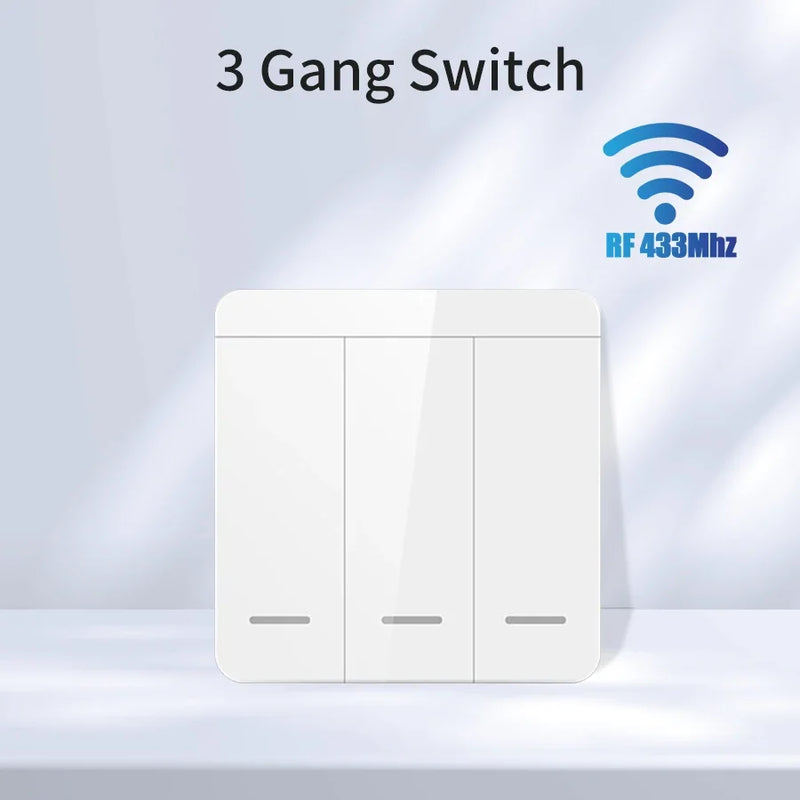 Wifi Smart Switch for Led Lighting Tuya Smart Life RF 433MHz Remote Voice Control Alexa Google Alice 1/2/3 Gang Wireless Switch