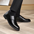 New Genuine Leather Men's Flat / 6CM Heightening Elevator Shoes Business Formal Leather Shoes Man British Casual Wedding Shoes